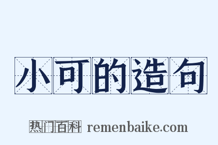 小可的造句是什么意思的图片